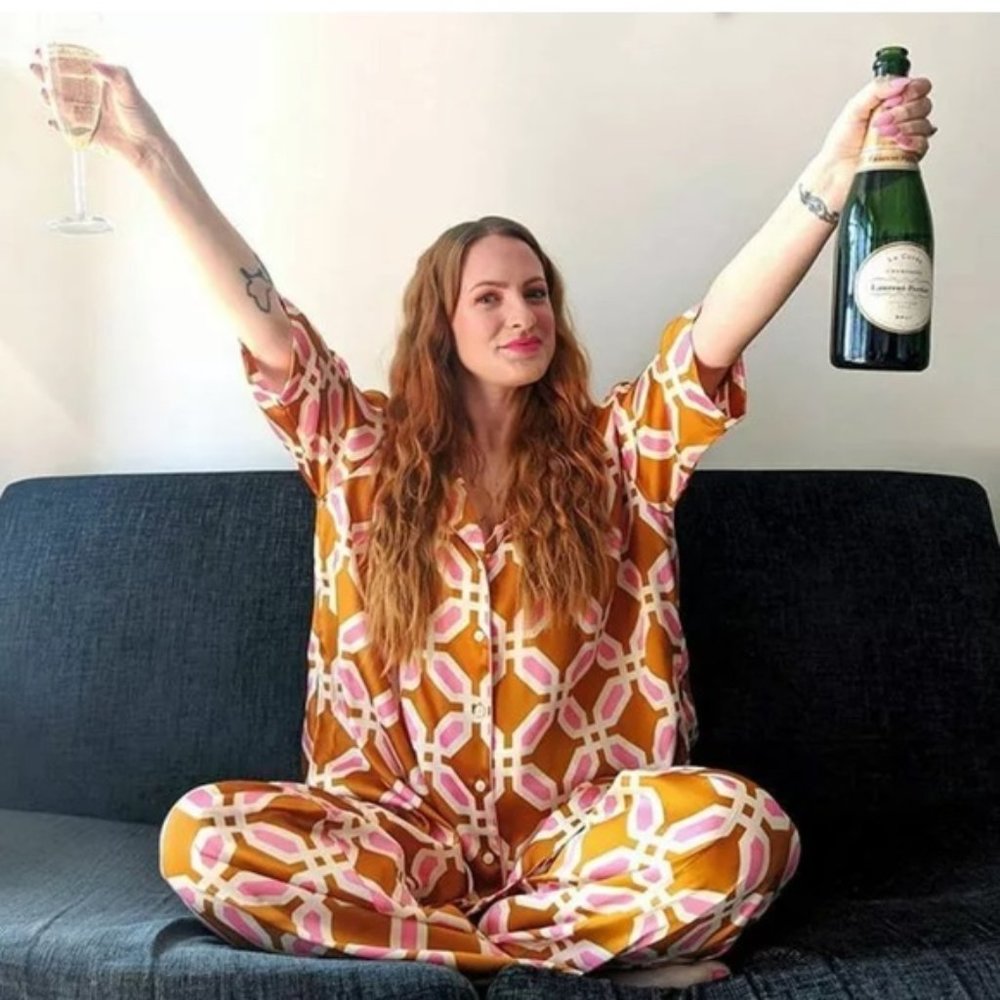 ZARA PAJAMA-STYLE SHIRT TOP BLOGGER FAVE